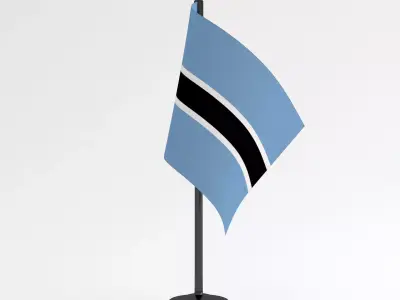 Table Flag  Botswana 3D model