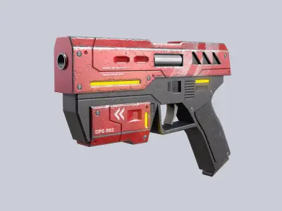 Cyberpunk gun collection 3D Model Pack