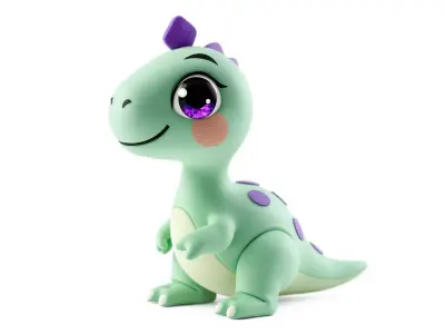 Charming Dino Toy model pack Low-poly 3D model