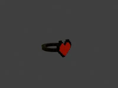 ring heart minecraft 3D print model