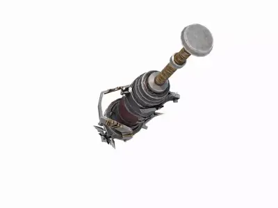 Doomsday wasteland style weapon claw spear 3D model