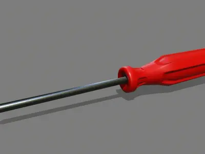 screwdriver Low-poly 3D model 36