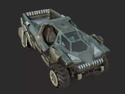 Sci-fi style pickup truck 3D model
