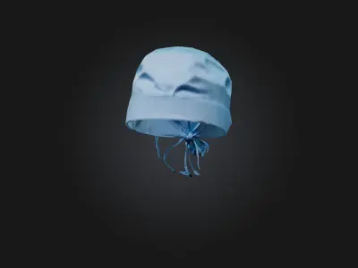 Surgical Cap Low-poly 3D model