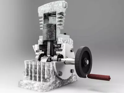 COMPRESOR NEUMATICO SIMPLE Low-poly 3D model