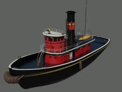 Old tugboat 3D model