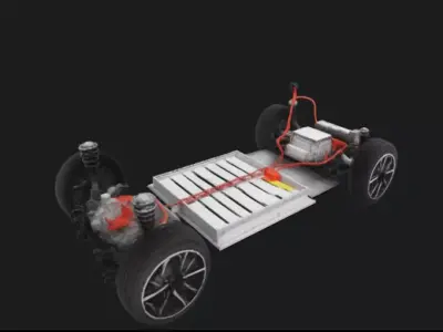 Electric Car Chassis 3D Model 3D model