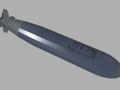 Low Poly Submarine 01 Low-poly 3D model