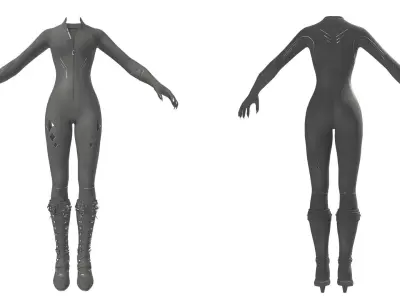 Cyberpunk Catsuit 3D Model 3D model