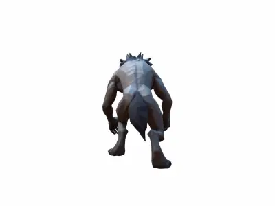  3d Mode Terrifying Werewolf In The Forest 3D model purchase