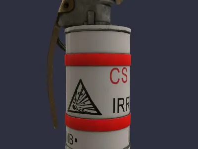 Smoke grenade Free low-poly 3D model buy