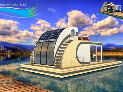 house on water Low-poly 3D model