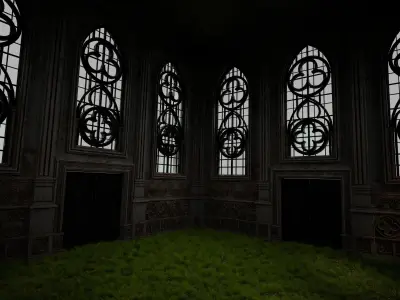 GOTHIC CASTLE BUILDING 16 Low-poly 3D model