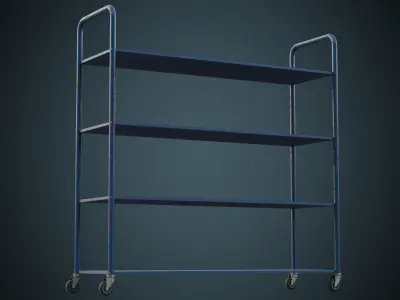 Shelf 1B Low-poly 3D model