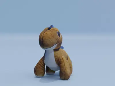Dinosaur Plush Toy Low-poly 3D model