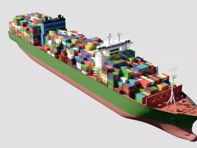 Containers Ship 3D model