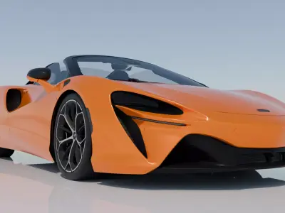 McLaren Artura Spider 2024 High Detail Game Ready Cinematic Low-poly 3D model