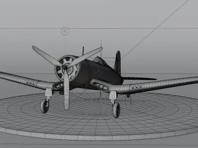 F4U airplane 3D model
