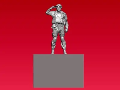  Mercenary - Military statue - 3D print 3D print model