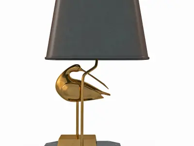 Table lamp with a bird 3D model