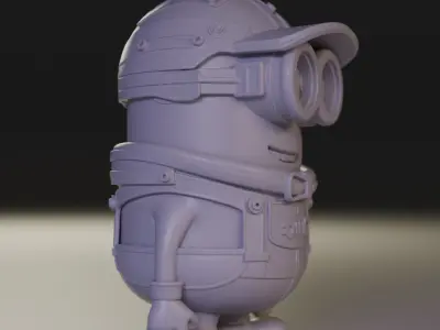 Minions car racer 3D print model