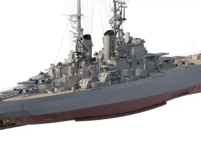 WW2 US NAVY  HEAVY CRUISER BASED ON USS DALLAS 3D model