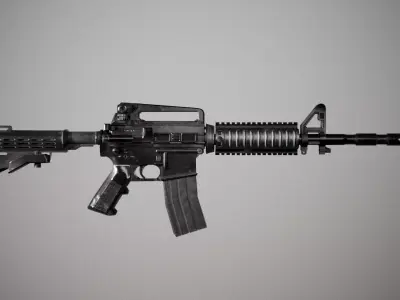 Wepon Gun M4A1 Low-poly 3D model