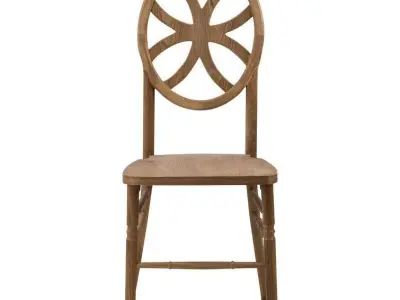 Gantz Wood Cross Back Stacking Side Chair 3D model