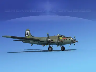 Boeing B-17F Flying Fortress HP V01 3D model