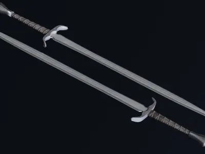 Game ready medieval sword Free low-poly 3D model