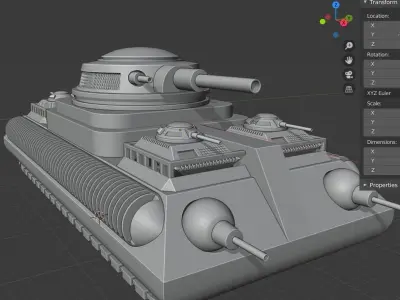 Tank model Free low-poly 3D model