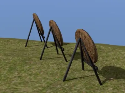Medieval  target Free low-poly 3D model