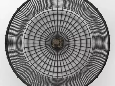 Andrea Trash Can Natural Low-poly 3D model