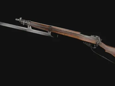 Lee Enfield Rifle Low-poly 3D model purchase