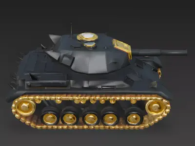The Midnight Monarch Heavy Stealth Tank 3D Model Low-poly 3D model