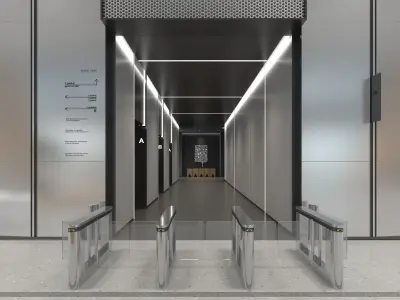 Lobby Hall Foyer Office 3D model purchase