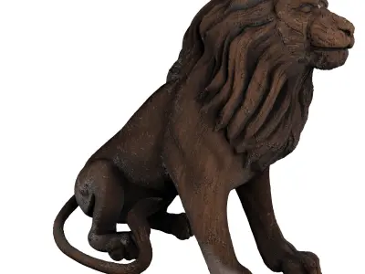 lion statue Low-poly 3D model purchase