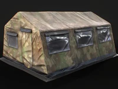 Military tent Low-poly 3D model purchase