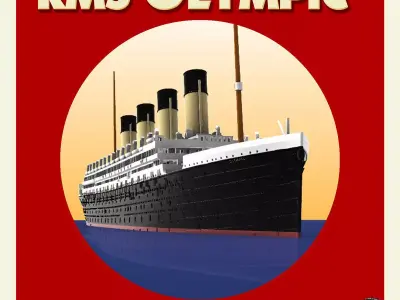 White star Line RMS Olympic - Titanic s sister scale model 3D print model