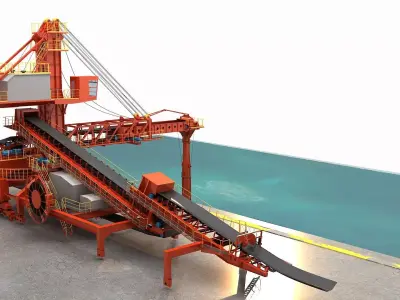 Stacker Reclaimer 3D model buy