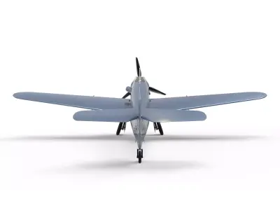 Messerschmitt Bf 109K Low-poly 3D model