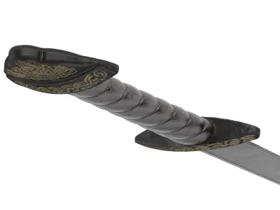 Viking Sword Low-poly 3D model 8