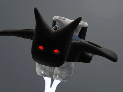 Dragon jet  Low-poly 3D model