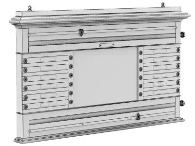Thurston Combined Billiards Scoreboard 3D model
