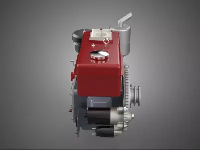 CHINA SMALL DIESEL ENGINE ELECTRIC SELF STARTER MOTOR FLYWHEEL 3D model