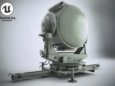 150cm Flak Scheinwerfer Searchlight  3D model