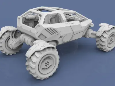 KV-Vehicle-001 space vehicle Free 3D print model