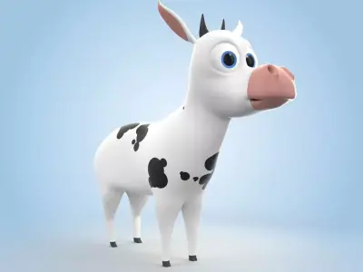 Cartoon Cow 3D model