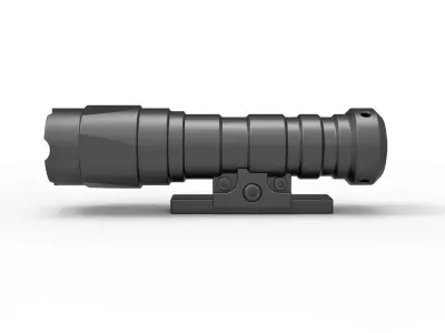 Flashlight for cosplay blaster 3D print model