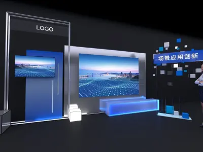 Modular Exhibition Systemdisplay stand  booth  3D model